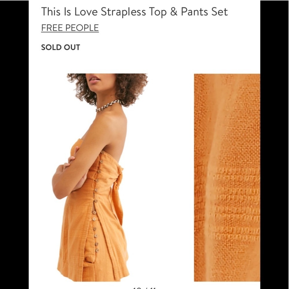 Free People Rust This is love set top only Large